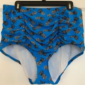 Torrid Ruched Pineapple Bikini Bottom